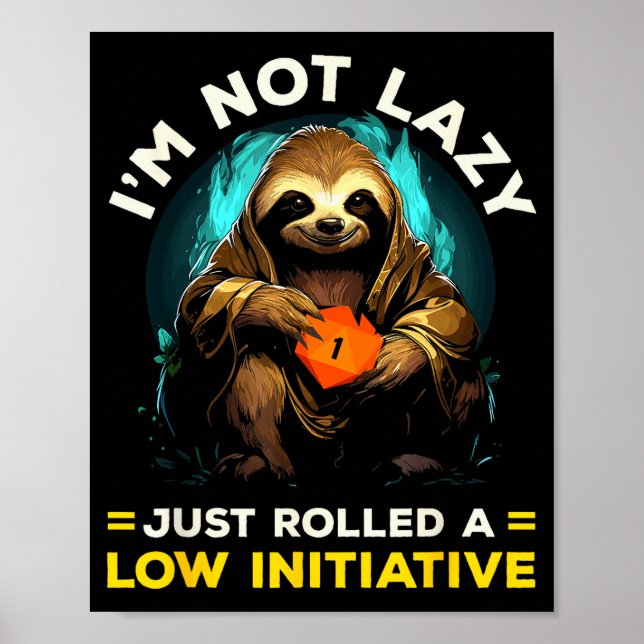 Rpg Spel Rollspel D20 Brädspel Roligt R Poster (Framsidan)