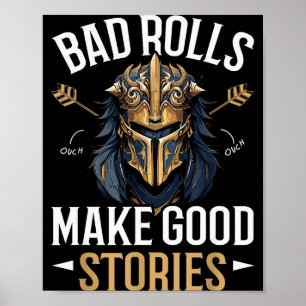 Rpg Spel Rollspel D20 Brädspel Roligt R Poster