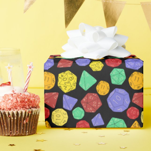 RPG-spel, styrelse, Fantasy Games mönstrade Presentpapper (Födelsedagsfest)