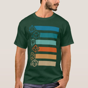 RPG-spelare Retro Polyhedral D20 Tärningsset Nördi T Shirt
