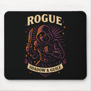 Rpg-spelare Rogue D20 Tärningar nörd geek män kvin Musmatta