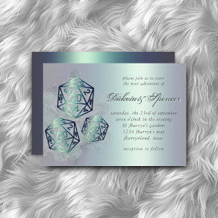 RPG Stänk   Teal Sheen Fantasy Tabletop PnP Gamer Inbjudningar