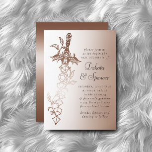 RPG Sword Luxe   Copper Fantasy Tabletop PnP Gamer Inbjudningar