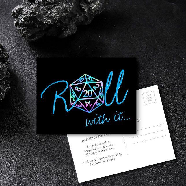 RPG Tärningar | Holo Fantasy Bordrollspelare Uppsk Vykort (Skapare uppladdad)