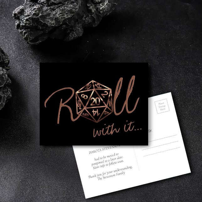 RPG Tärningar | Koppar Bordsskärm Spelare Datum Fö Vykort (Skapare uppladdad)