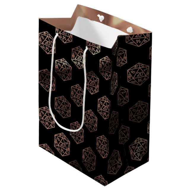 RPG Tärningar | Koppar Fantasy Retro Borddatorspel (Framsidan Vinklad)