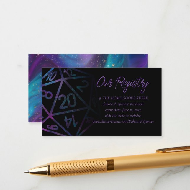 RPG Tärningar | Nebula Fantasy Bordsspelarregister Tilläggskort (Fram/Back In Situ)