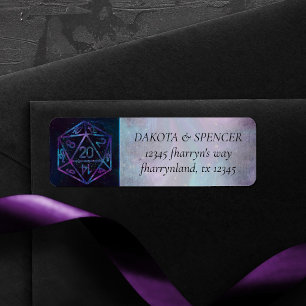 RPG Tärningar   Nebula Fantasy Brädspels Gammare A Returadress Etikett