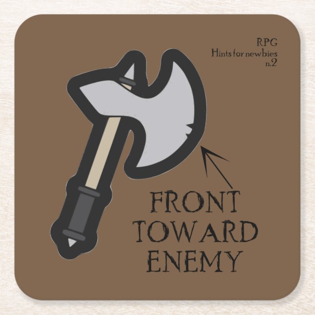 RPG-tips Underlägg Papper Kvadrat (Framsidan)