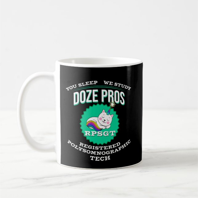 RPSGT Kawaii Caticorn Doze Poly SomnoGraphic Tech Kaffemugg (Vänster)