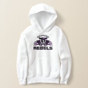 RR 03 Black Rebel Logotyp Kids White Hoodie T Shirt