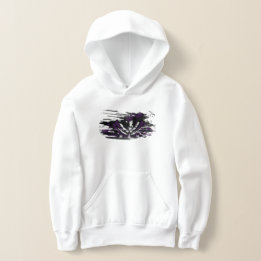 RR 04 | Grunge Rebel Logotyp Kids White Hoodie T Shirt