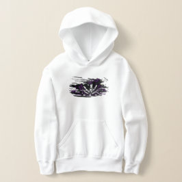 RR 04 | Grunge Rebel Logotyp Kids White Hoodie T Shirt