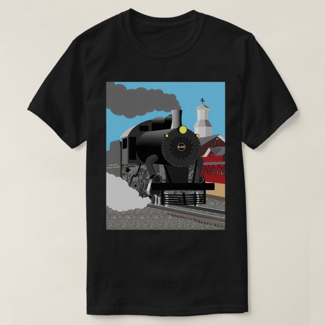 RR-ånggrafik i tåg T Shirt (Design framsida)
