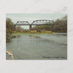 RR Bridge La Grange, Texas Vykort