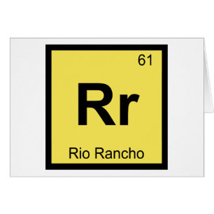 Rr - Rio Rancho New Mexico Kemisymbol Stad Hälsningskort