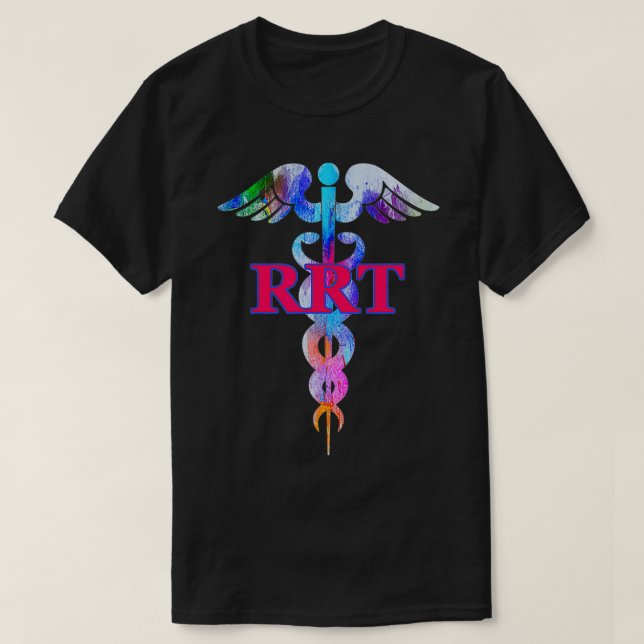 RRT- registrerad respiratorisk terapiavkänning T Shirt (Design framsida)