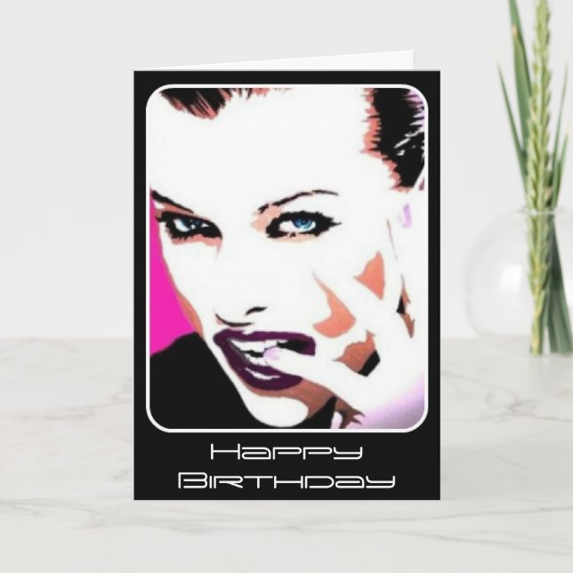 "Rrytm & Discord"-målning på ett födelsedagskort Kort (Framsida)