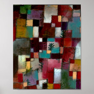 Rrytm för omgrön och violett Gult: Paul Klee 1920 Poster