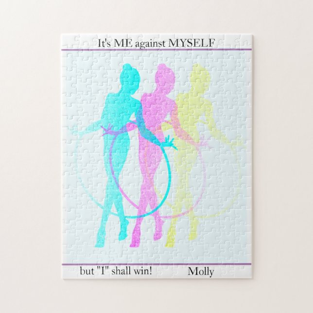 Rrytmisk gymnastika reflekterar mig själv och mig  pussel (Vertikal)