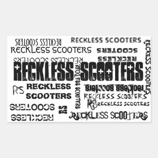 RS STICKER REKTANGULÄRT KLISTERMÄRKE