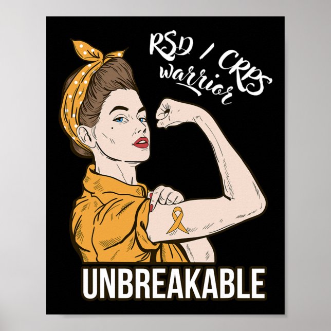 RSD Crps Awareness Crps Warrior Unbryable Tee Gi Poster (Framsidan)
