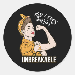 RSD Crps Awareness Crps Warrior Unbryable Tee Gi Runt Klistermärke