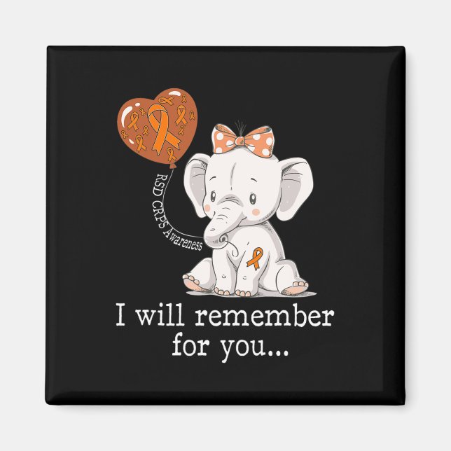 RSD Crps Awareness Elephant Magnet (Framsidan)