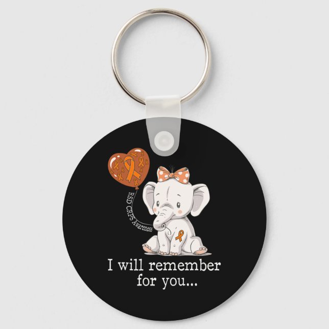 RSD Crps Awareness Elephant Nyckelring (Framsida)