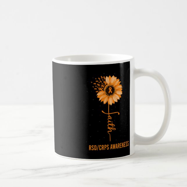 RSD CRPS Awareness Faith Daisy Flower Ribbon Kaffemugg (Höger)
