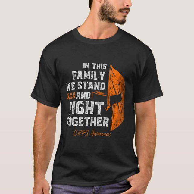RSD-CRPS Awareness Family Support Spartan Warrior T Shirt (Framsida)