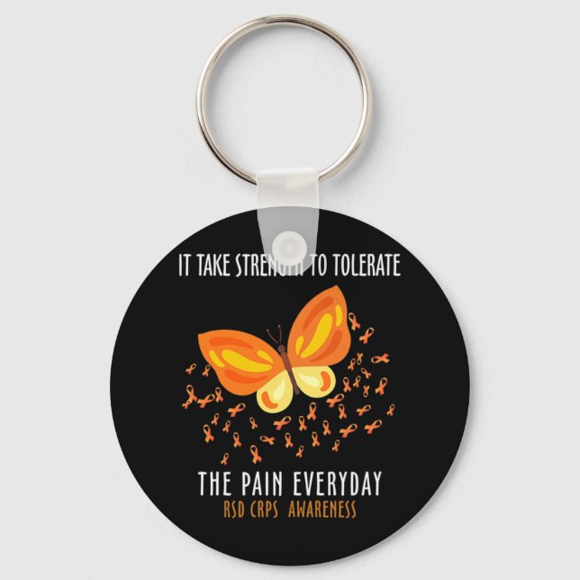 Rsd Crps Awareness Month Costume Butterfly Warrior Nyckelring (Framsida)