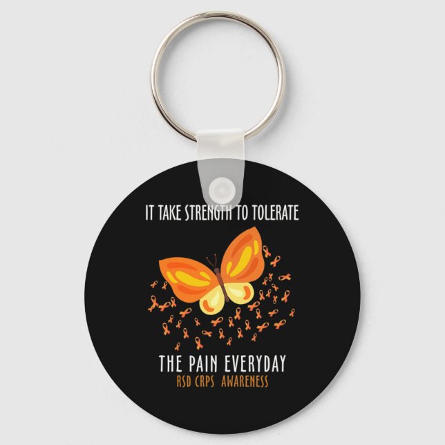 RSD CRPS Awareness Month Costume Butterfly Warrior Nyckelring (Framsida)