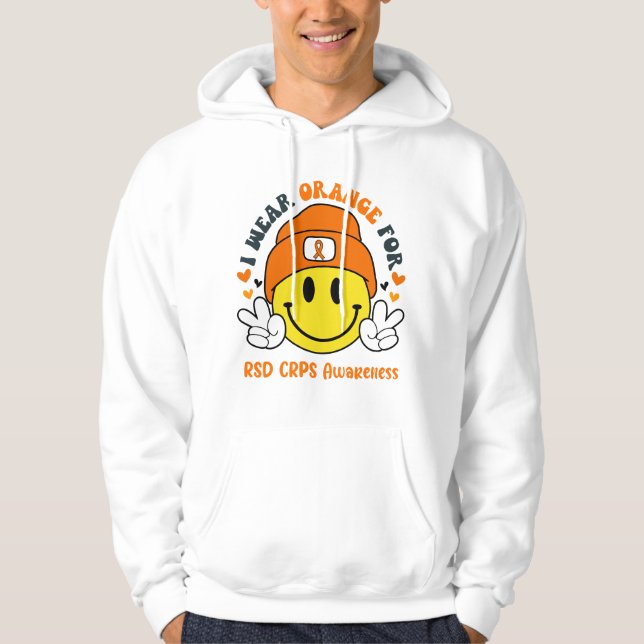 RSD CRPS Awareness Ribbon Support-gåvor Hoodie (Framsida)