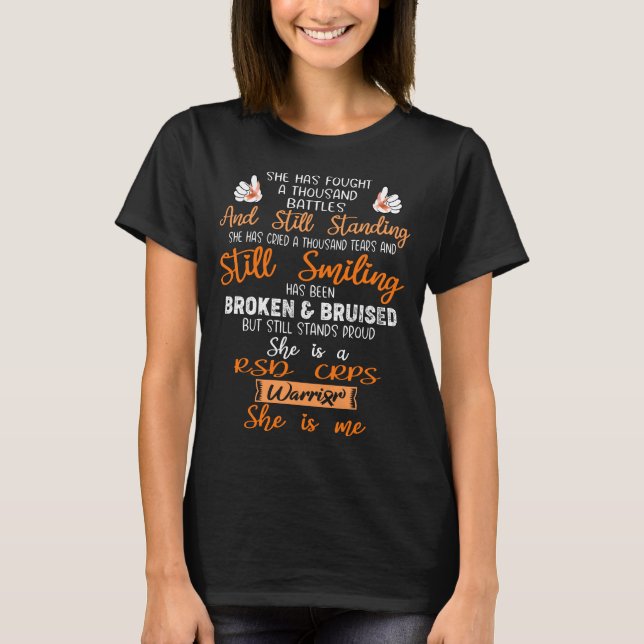 RSD CRPS Awareness Ribbon Support-gåvor T Shirt (Framsida)