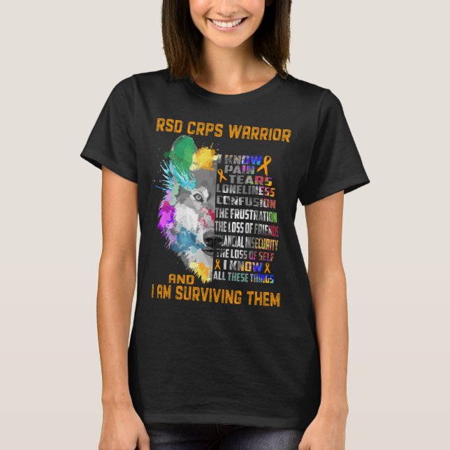 RSD CRPS Awareness Ribbon Support-gåvor T Shirt (Framsida)