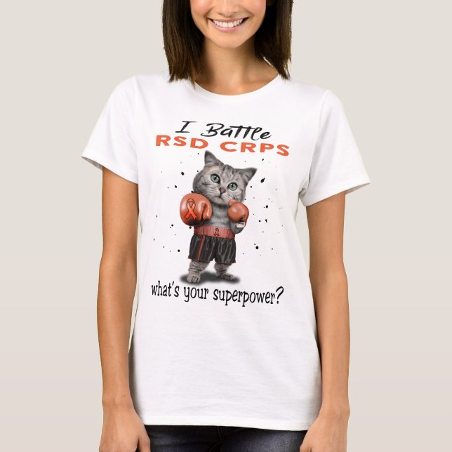 RSD CRPS Awareness Ribbon Support-gåvor T Shirt (Framsida)