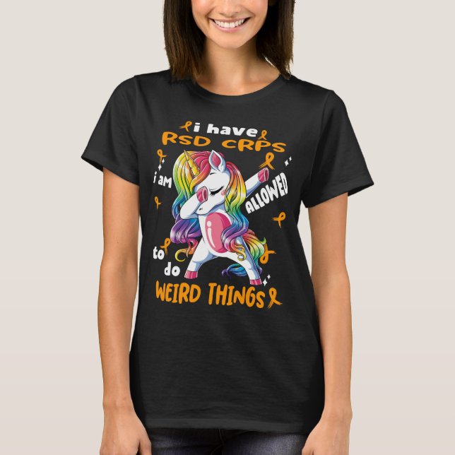 RSD CRPS Awareness Ribbon Support Gifts T Shirt (Framsida)