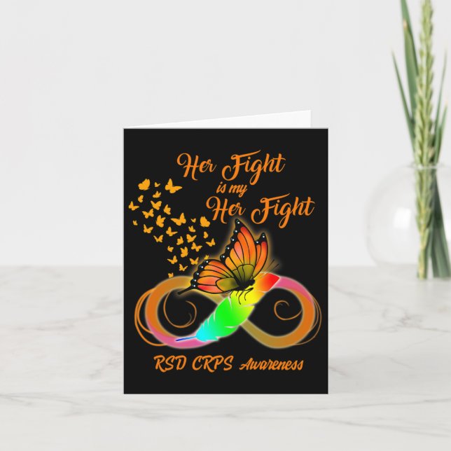 RSD Crps Awareness Warrior Hennes kamp är min kamp Kort (Framsida)