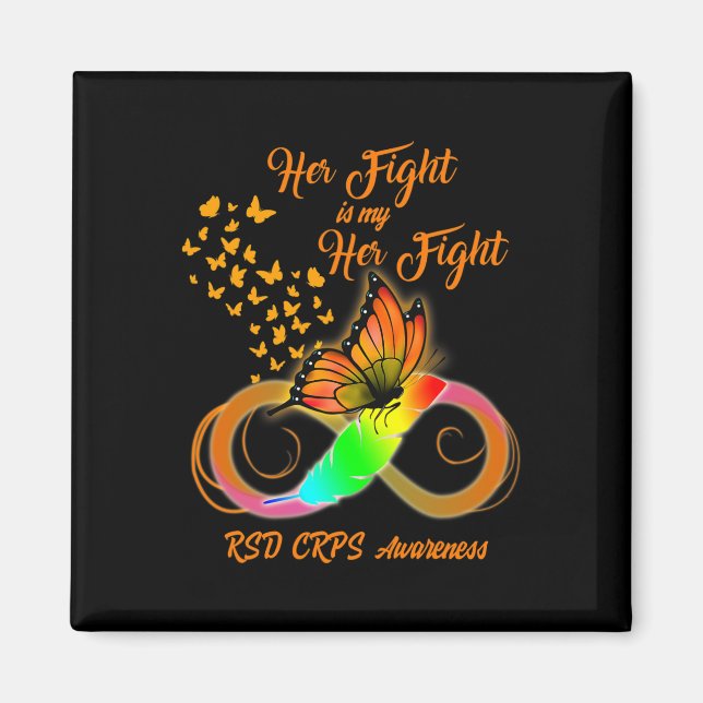 RSD Crps Awareness Warrior Hennes kamp är min kamp Magnet (Framsidan)