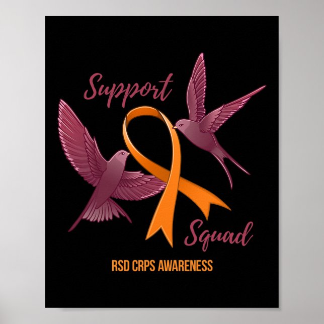 RSD Crps Awareness Warrior Survivor Support Square Poster (Framsidan)