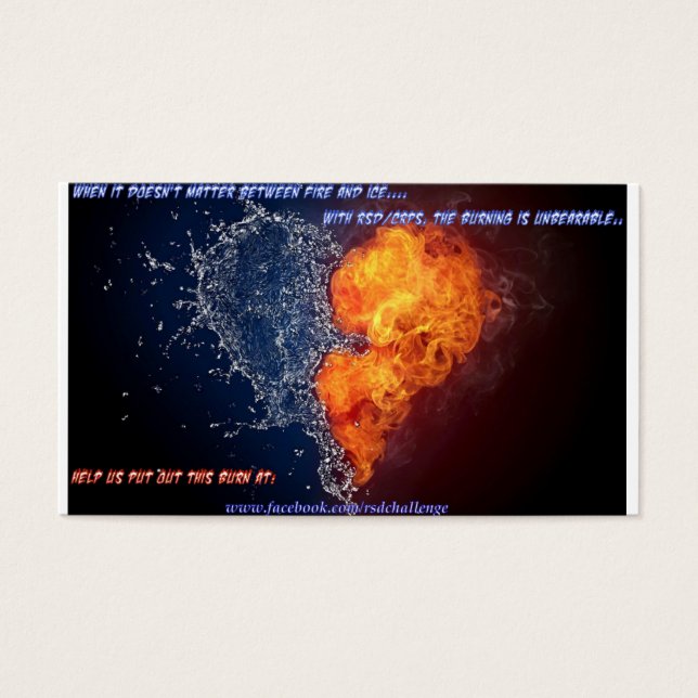 RSD/CRPS-definitionskort Visitkort (Framsidan)