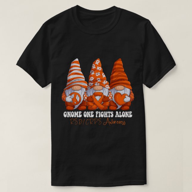 RSD CRPS-medvetandegrad Månad Orange för menyfliks T Shirt (Design framsida)