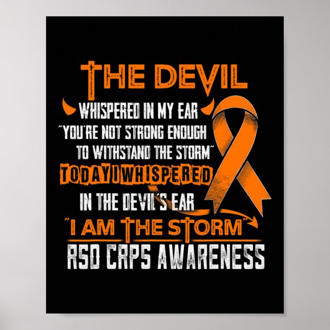 RSD Crps-medvetandet om att jag är stormen Djävule Poster (Framsidan)