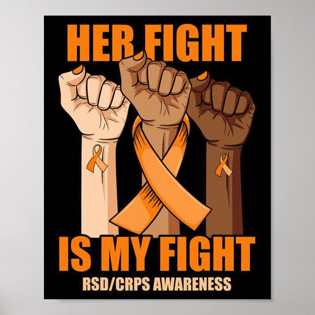 RSD CRPS Medvetenhet om att hennes kamp är min kam Poster (Framsidan)