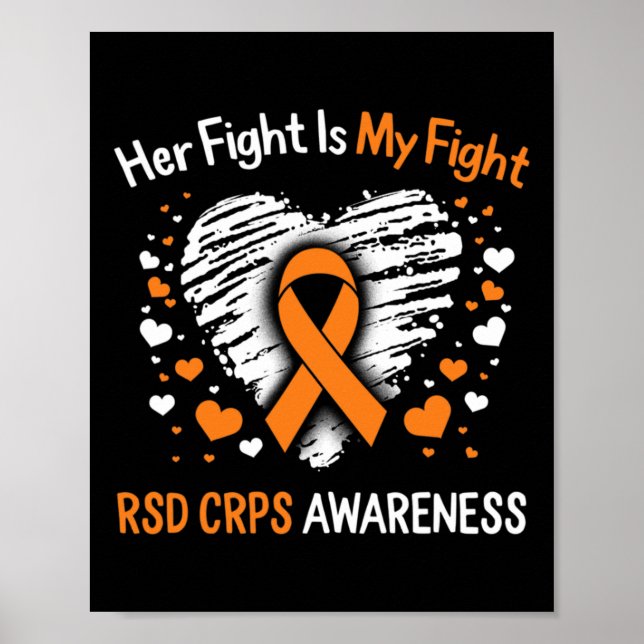 RSD CRPS-medvetenhet om hennes Orange för strippel Poster (Framsidan)
