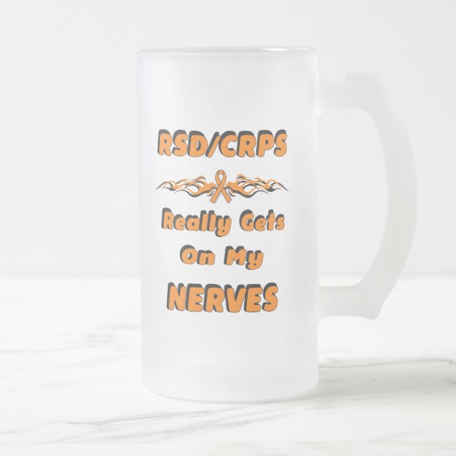 RSD/CRPS.. Nerves Frosted Glass Beer Mugg (Höger)