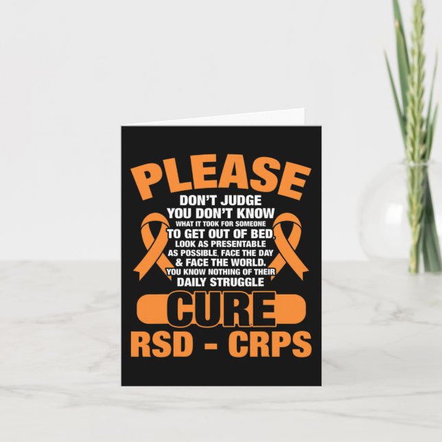 RSD CRPS-stöd RSD CRPS-medvetenhet Kort (Framsida)