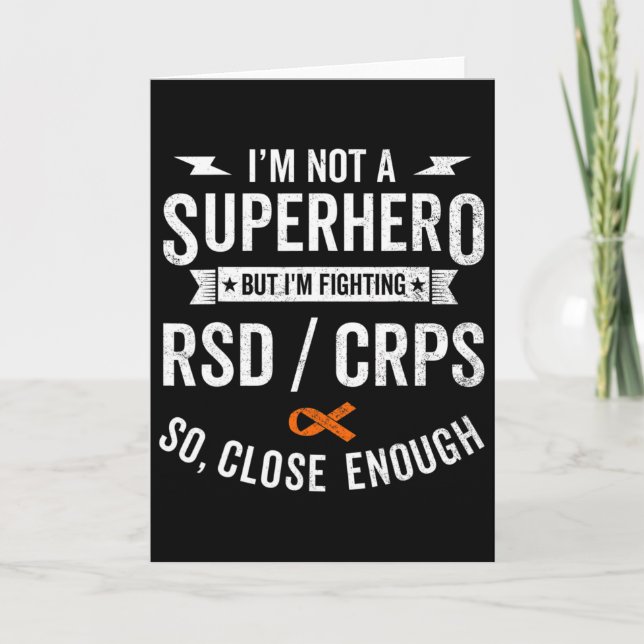 Rsd Crps Warrior Survivor Awareness Support Orange Kort (Framsida)