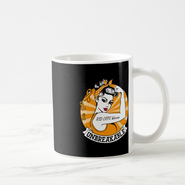 RSD CRPS Warrior Unbryable RSD CRPS Awareness Kaffemugg (Höger)